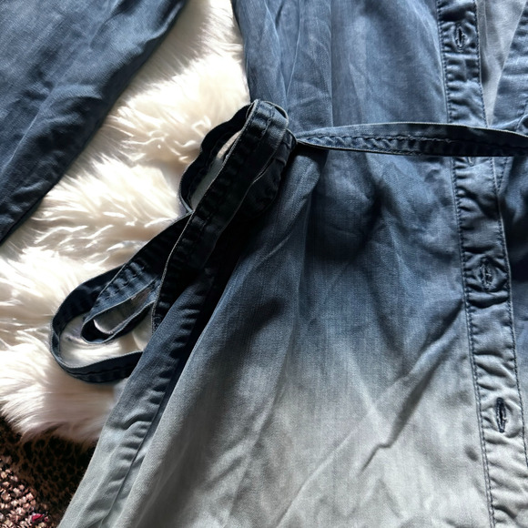 Anthropologie Holding Horses Dip-Dye Chambray Tunic Dress - Picture 7 of 9